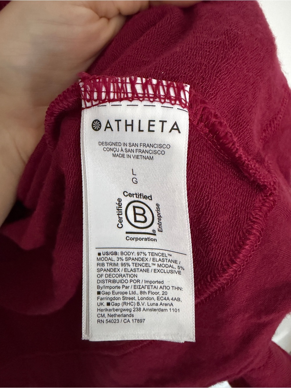Athleta Open-Front Draped Cardigan - Raspberry Red - Picture 4 of 4